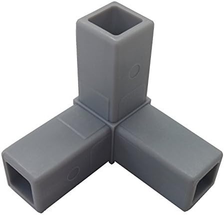 EZTUBE 3-Way Aluminum extrusion assembly connector. Plastic composite coupler connectors.