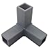 EZTUBE 3-Way Aluminum extrusion assembly connector. Plastic composite coupler connectors.
