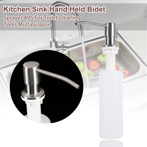 Kitchen Sink Soap Dispenser, Built in Sink Soap Dispenser Pump with 300ml/10.15oz Lotion Bottle(Color:White) by Frinovalt - Used condition - Image 2