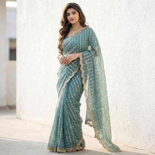 Image of Amazon Brand - Tavasya Womens Saree