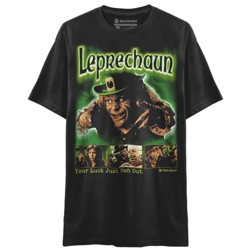 Black Rabbit Leprechaun Your Luck Just Ran Out 90s Horror Movie Retro Unisex Classic T-Shirt (Soft Premium Tee - Black, Large)