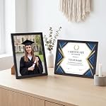 MEBRUDY 8.5 x 11 Picture Frame Set of 5, Black 8.5 by 11 Photo Frames Used for Certificate, Diploma, Document, Degree, Award, Wall Hanging or Tabletop Display