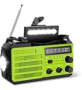 UNIQUEBELLA Solar Radio, Tragbare Notfall Radio mit Kurbel, 8000mAh Wiederaufladbare Dynamo Power...