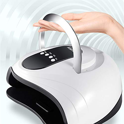 Sunrich Uv Gel Nail Lamp 120W Led Nail Light Fast Nail Dryer For Gel Polish Curing With 4 Timers Portable Handle Large Space Automatic Sensor (White) #TOP4