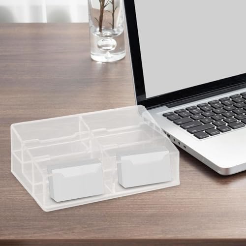 Baoblaze Suporte de cartões de nome, de exibição acrílica, mesa transparente, suporte de cartão de v