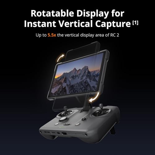 DJI RC Pro 2 Remote Controller, 7-Inch High-Bright Rotatable Display for Vertical Filming, Collapsible Control Sticks, Built-in Mic, 4-Hour Battery Life, Compatible with DJI Mavic 4 Pro and More by DJI - Image 4