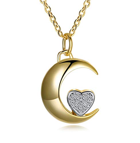 Bijoux fins en argent Sterling 925 et cristal autrichien, collier lune étoile d'exception