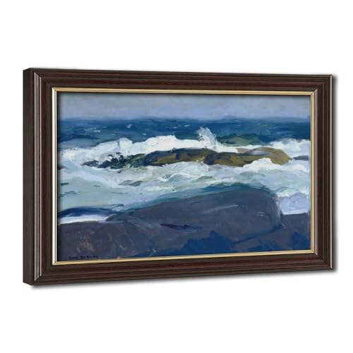 Toile George Bellows Récif rocheux du Maine pour décorer le salon et le bureau