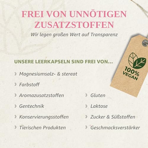 Vegane Leerkapseln Maison Naturelle (1000 Stück) HPMC Kapseln
