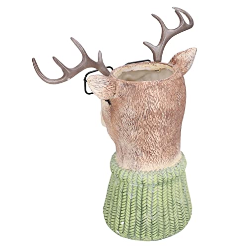 Animal Vase Decoration めがねをかけた動物型樹脂製花瓶 インテリア小物 ドライフラワー用 卓上オーナメント (F668985) [3]