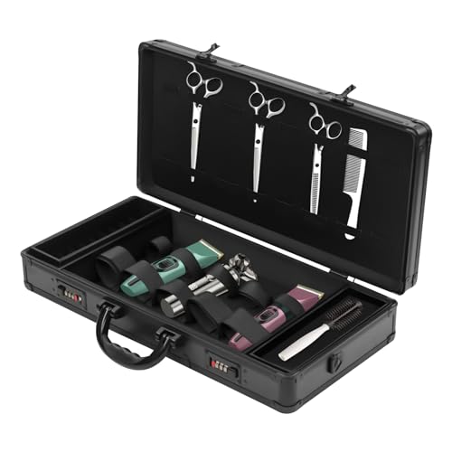 Professional Barber Supplies Case, Barber Carrying Case Barber Case, Professional Salon Hair Cutting Grooming Kit, for Scissors, Clippers, Barber