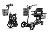Foldable 4 Wheel Mobility Scooter for Seniors. Battery Powered with Extended Battery 15.6AH-25 Mile
