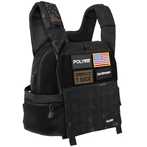 POLYFIT (Fortify) Weighted Vest for Strength and Endurance Training, Rucking, Fitness Workouts, Running, WODs