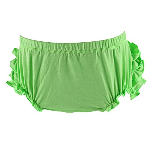 Wennikids Baby Girl's Cotton Shorts and Diaper Cover Bloomers Medium Lime