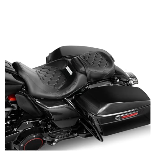 Asiento Touring para conductor de moto Glide y Road King con acabado premium anatómico 5