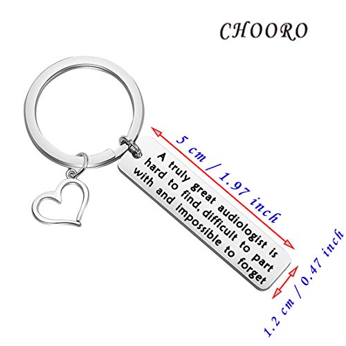 Image of CHOORO Audiology Audiologist Gift A Truly Great Audiologist is Hard to Find Keychain Audiology Gift