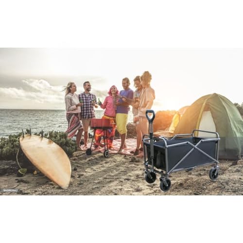 Carrinho de Carga para Camping Dobrável 120kg - Preto Durabilidade e Versatilidade Rodas Robustas Al