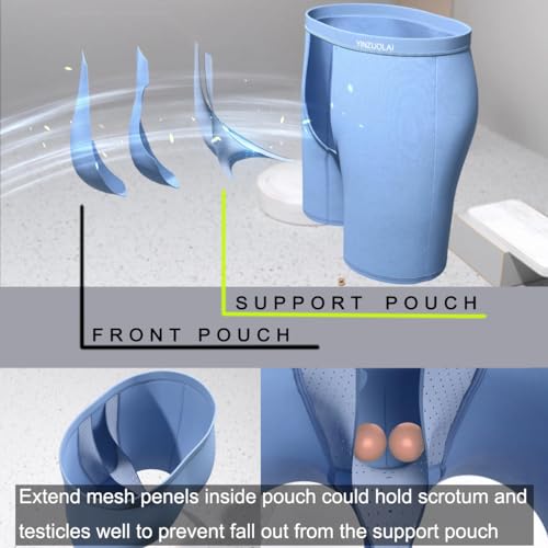 Mens Support Ball Pouch Underwear Anti-Chafing Hammock Boxer Briefs Pack3