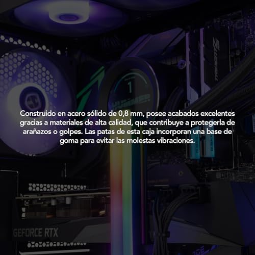 Caja Hummer Ether de NOX           , la semitorre ATX con cristal templado curvo y ventilación ARGB avanzada 6