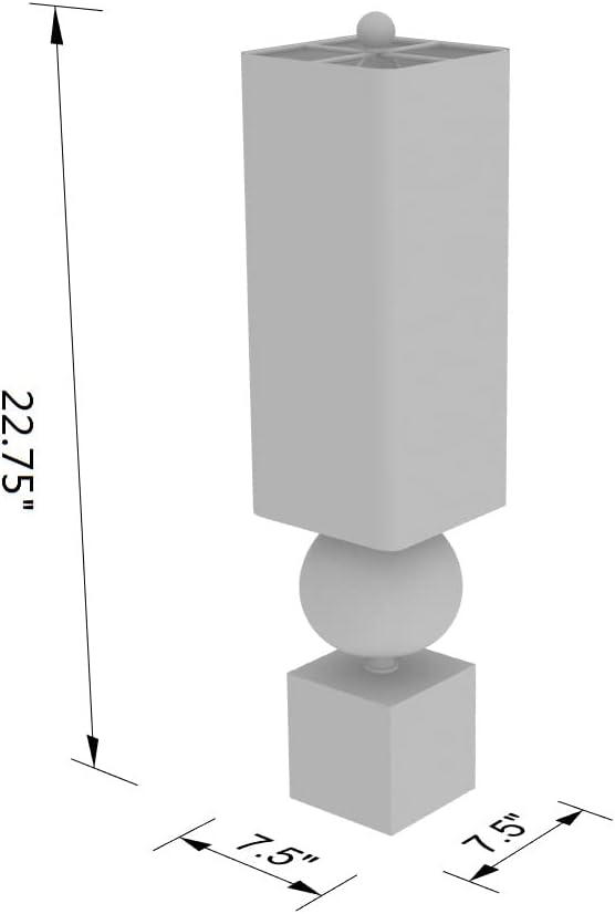 Mark&Day Table Lamps, Tepelene Modern White Bedside Table Lamp for Nightstand Bedroom Living Room Office (23" H x 8" W x 8" D)