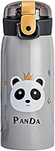 Garrafa Térmica Garrafinha Térmica Infantil Inox Canudo Trava 350 ml - Desenho Panda - TYDA