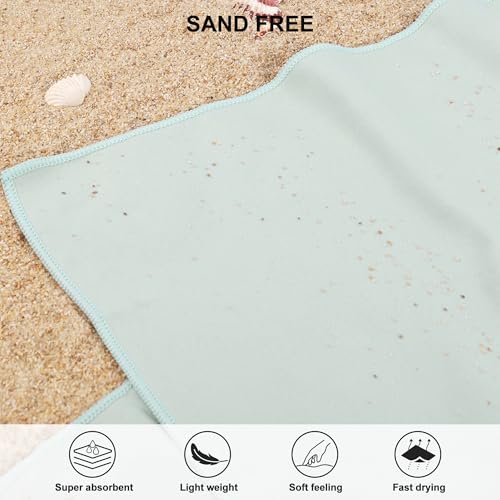 Image of Rainleaf Microfiber Towel Perfect Travel & Gym & Camping Towel. Quick Dry - Super Absorbent - Ultra Compact - Lightweight. Suitable for Trip, Beach, Shower, Backpacking, Pool
