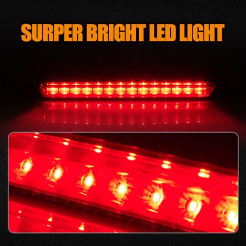 Image of Third 3rd Brake Light LED for 2009-2017 Chevy Traverse, High Mount Rear Brake Lights Assembly for 2009-2012 GMC Acadia, Waterproof Center Cab Lamp Stop Light