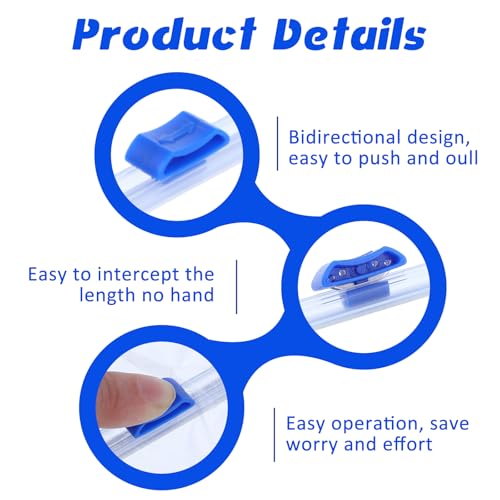 YBEATY Plastic Wrap Cutter Slide Cutter 4 Pcs Self-Adhesive Replacement Food Cling Wrap Fit 12\" Roll Slide Cutter Quick Cut Dispensers for Waxed Paper Parchment Aluminum Foil Waxed Paper