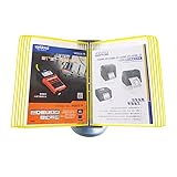 Organizador Referencia Escritorio - Carpeta Exhibición Abatible Escritorio, Estante Exhibición Catálogo Con 10 Bolsillos Exhibición, Referencia Escritorio(Yellow)