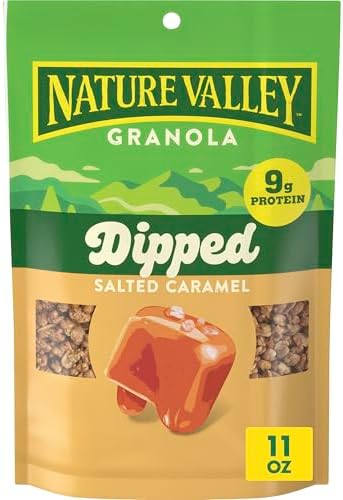 Nature Valley Granola, Dipped Salted Caramel Flavored, 9g Protein, Made with Whole Grain, 11 oz