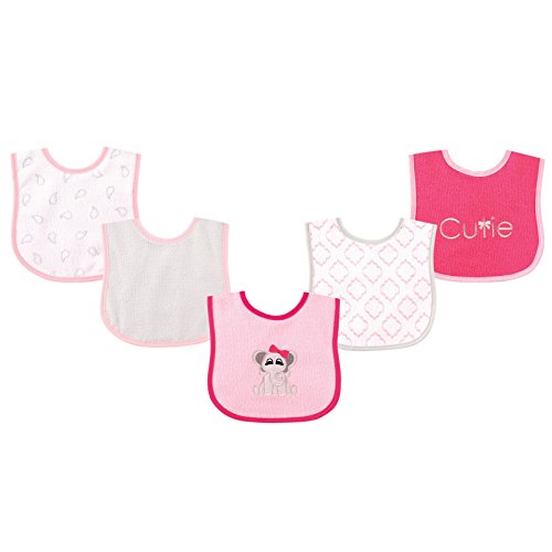 Image of Luvable Friends Baby Cotton Terry Drooler Bibs with PEVA Back, Transportation, One Size