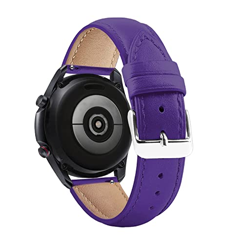 Image of ACM Watch Strap Leather Belt 20mm Compatible with Noise Noisefit Nova Smartwatch Casual Classic Band Purple