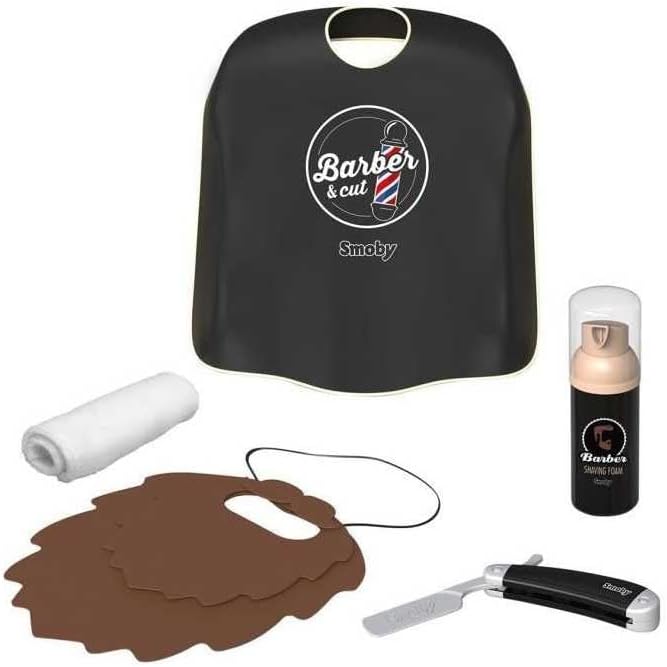 Smoby - Barberia Accessories- Creative Beard Care Set for Children with 5 Accessories. Ages 3 and up. (7600320163)