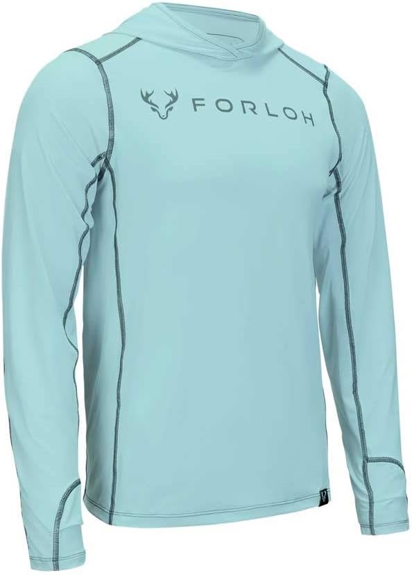 FORLOH Men's SolAir Hooded Long Sleeve - Premium Lightweight Sun Shirt | UPF 50+ Sun Protection | Cooling Technology