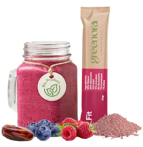 GREENORA Smoothie Bowl Fruchtpulver Gefriergetrocknete Vegan BIO. Banane Pfirsich Heidelbeere Himbeere Rote Beete Maulbeeren Trockenobst Powder 10x24g