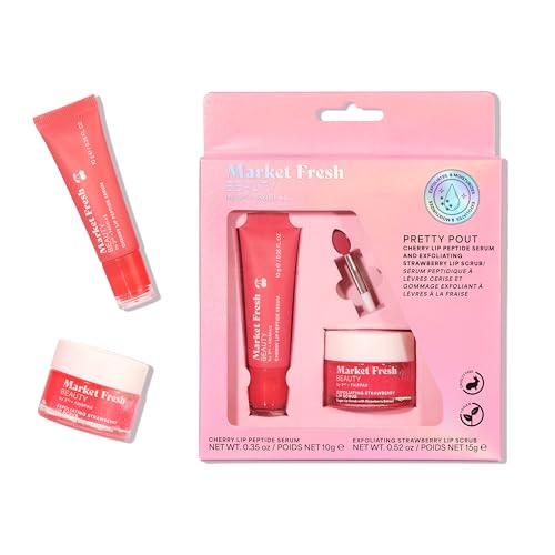 Market Fresh Beauty Lip Peptide Treatment - Strawberry Scrub & Cherry Serum