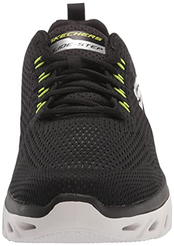 Skechers Tênis masculino Oxford Glide Step Sport Wave Heat com cadarço, Preto, 8