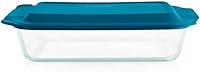 Pyrex Deep 9x13 Glass Baking Dish with Lid - 50% Deeper Casserole Dish, Oven Freezer Microwave Safe