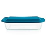 Deep 9x13-Inch Glass Baking Dish with Lid, Deep Casserole Dish, Glass Food Container, Oven, Freezer and Microwave Safe, Clear Container