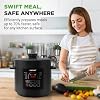 NutriChef Electric Pressure Cooker 6 Quart Capacity | 9 Function Digital Countertop Pressure Cooker | Adjustable Time & Temperature | Cook, Bake, Steam, Broil, Braise | 13.1 x 11.4 IN | Black
