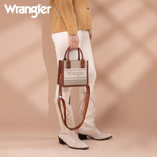 Image of Wrangler Mini Tote Bag for Women Western Small Crossbody Purse Top Handles Satchel Handbag WG171-2811KH