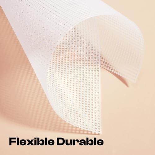 Caydo 4 Pieces 7 Count Plastic Canvas Sheets 10.5 x 13.5 Inch Plastic Mesh Sheet, Eye Mesh for Embroidery, Acrylic Yarn Crafting, Knit Crochet Projects and Make Dividers