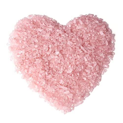 100 g de piezas de cristal de cuarzo rosa triturado natural Cristales curativos a Granel Piedras Preciosas de Cristal triturado para Manualidades
