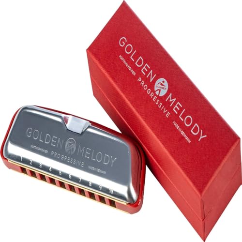 Hohner Golden Melody Progressive Harmonica, Key of G (M544BX-G) - Les Beatles, Paul McCartney, John Lennon, RIngo Starr, George Harrison Hohner Golden Melody Progressive Harmonica, Key of G (M544BX-G) – Image 4