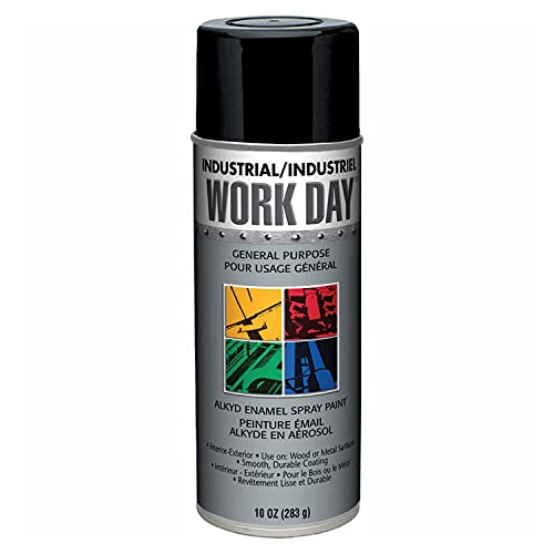 Krylon Industrial Work Day Enamel Paint Gloss Black - Lot of 12