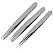 Produktbild Pinzetten Set,pinzette augenbrauen zupfen 3 Stück Pinzetten Augenbrauen Pinzette aus Edelstahl geeignet für Beauty-Tools für Männer und Frauen Silber