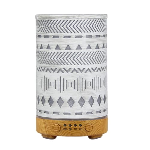Diffuseur de parfum géométrique avec minuterie et veilleuses LED