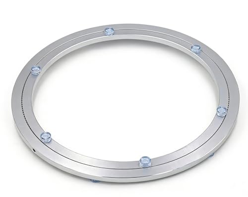 Fulusor Runder Drehteller Drehtellerlager Kugellager Drehplatte aus Aluminiumlegierung (12 Zoll)