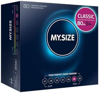 MY.SIZE Classic Condones talla 6 | Ancho 64 mm | Megapack 80 unid...