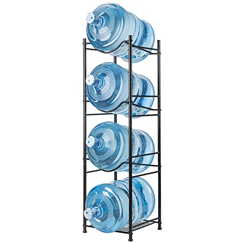 Auledio 5 Gallonen Wasserflaschenhalter, 4 Ebenen, robuster Wasserkrug, Wasserflaschenhalter, 5 Gallonen Wasserkrug Halter, schwarz Cover